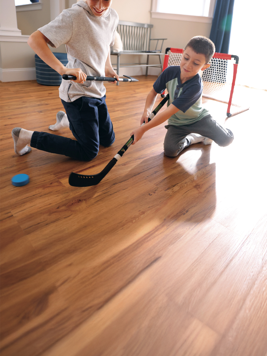 Kid's playing on Luxury Vinyl Floor
